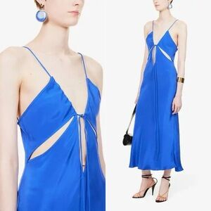 Christopher Esber Triquetra Cutout Silk Midi Dress